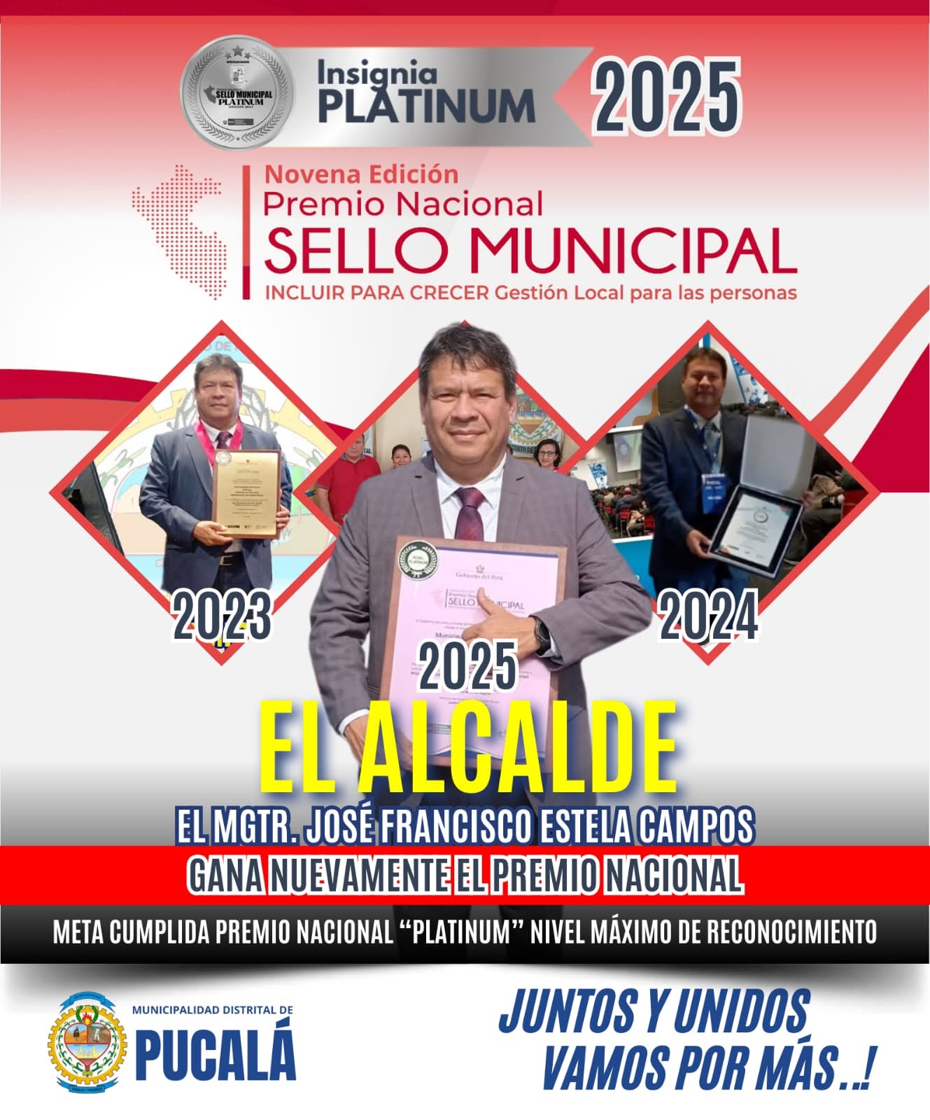 Insignia Platinum del Premio Nacional Sello Municipal